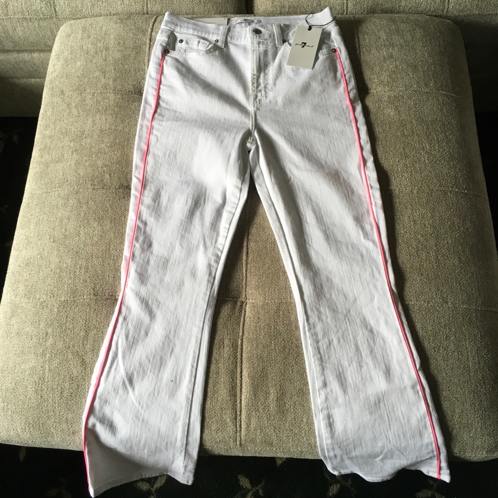 White Bootcut Pants